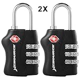 XCSOURCE 2 pcs TSA Security 3 Digit Combination Suitcase Luggage Bag Code Lock Padlock XC303