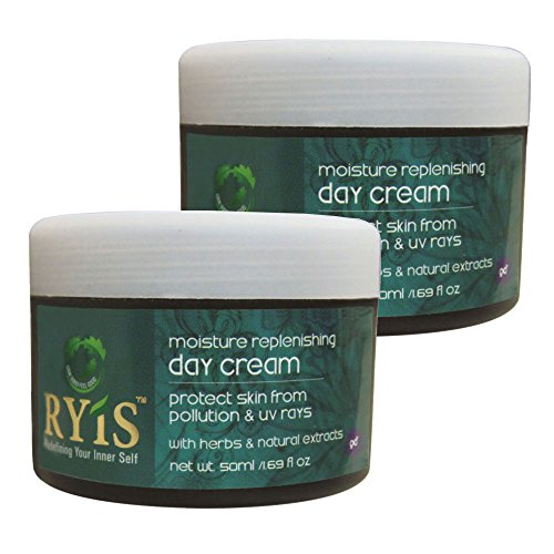 RYIS Herbal Day Cream, deeply moisturizes, for Face, Neck, Hands - Economy Pack of 2 Day Creams (Qty 1=2 Units)