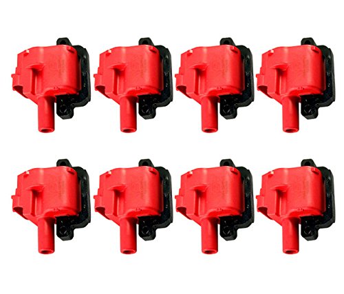 Rev IgnitionHigh Performance Ignition Coil Set of 8 compatible with GM Square Type Coil 12558948 1997-2005 5.7, 7.4, 8.1