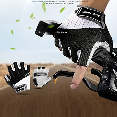 Sinwo Unisex Breathable Cycling Gloves Non-Slip Bicycle Gloves Wearable for Fitness Sport Outdoor Gloves (Black, L)