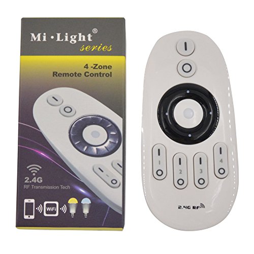 Mokungit Mi.Light 2.4G RF 4-Zone Wireless Remote Controller Single Color LED Dimmer for Mi-light WW/CW led bulb / Single Color led strip