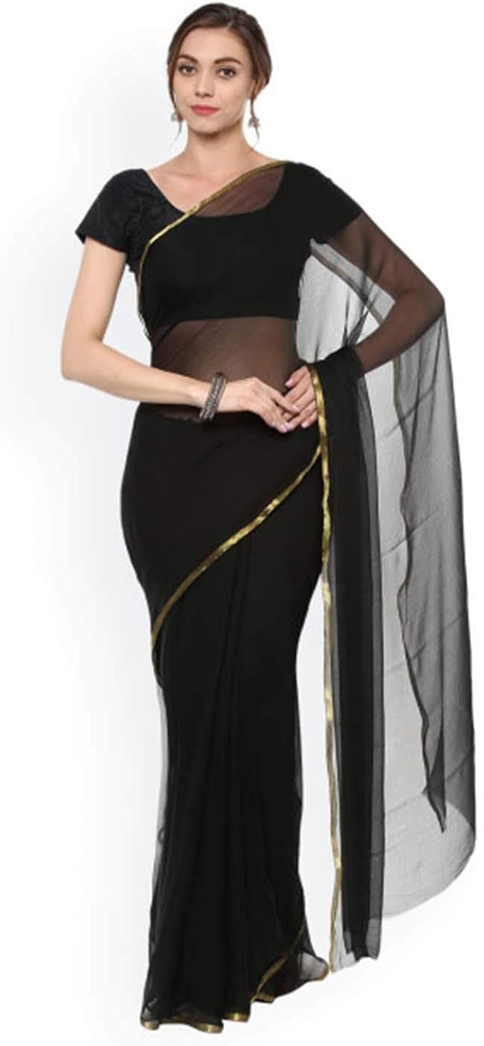 chiffon saree gown