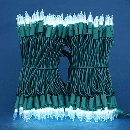 SWEET SHINE Cool White LED Christmas Lights, Pack of 2 Sets 33 Ft 100
