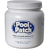 Pool Patch White Pool Plaster Repair Kit (3lb) &ndash; Professional Cement-Based Marcite &amp; Gunite Patch &ndash; Includes Liquid Bonding Agent &ndash; Permanent Pool Surface Crack &amp; Chip Repair