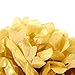 Wisehands Tissue Pom Poms Party Decorations for Weddings, Birthday Parties and Baby Showers, Set of10, Gold.
