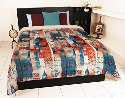 London Strips England British Union Jack UK Luxury Plush Reversible Comforter - Full Sized