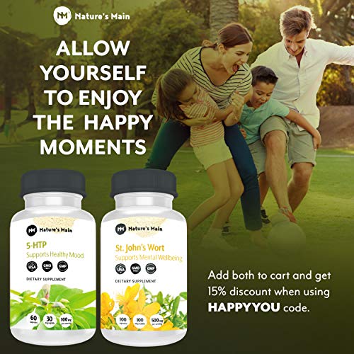 5 HTP 100 mg Serotonin Supplements ǀ Anxiety Relief, Stress Relief, Sleep Aid, Anti Depressant