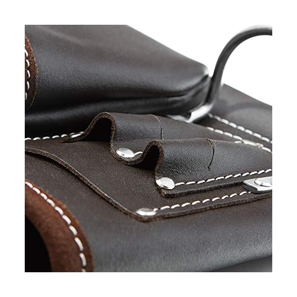 12 Taschen Schreiner Ölüberzogenes Leder Werkzeuggürtel | Handwerker Arbeits Gürtel Schürze für Männer | Werkzeughalter Arbeitsorganizer für Bauherren, Zimmerleute, Gärtner, Elektriker, Diy Er – Bild 8