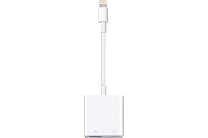 WORLDBOYU Lightning to USB3 Camera Adapter with Charging Port, Lightning Female USB OTG Cable Adapter for Select iPhone,iPad Models Support Connect Camera, Card Reader, USB Flash Drive, MIDI Keyboard (WHITE)