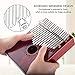 GECKO Kalimba 17 Keys Wide key Thumb Piano builts-in EVA high-Performance Protective Box, Tuning Hammer and Study Instruction.K17MA
