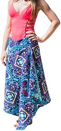 Simple Sarongs Women's Swimsuit Cover-Up &amp; Beach Towel All-in-One One Size Multi Tile