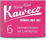 Kaweco Ruby Red Fountain Pen Ink Cartridges Pack of 6 1ml Short Standard view 2