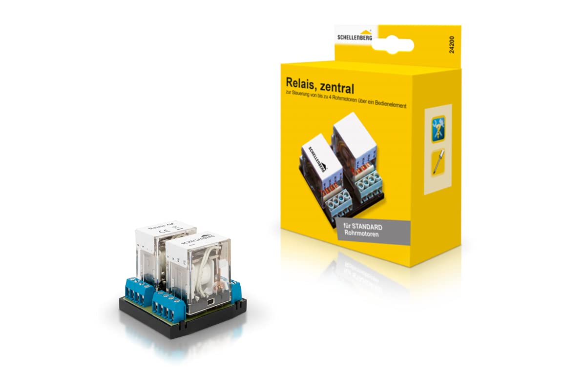 Schellenberg 24200 Roller Shutter Isolation Relay for Simultaneous Control of up to 4 Roller Shutter Motors via Switch or Timer