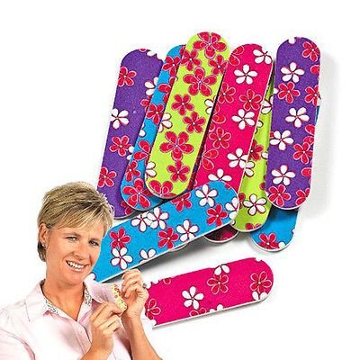 Ifavor123 Mini Girlie Girl Floral Colorful Nail File Emery Boards (24)