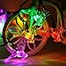 LEVIITEC Reindeer Garden Decorations Lights, Solar Outdoor String Lights with Light Sensor 30 LED 19.7ft 8 Modes for Holiday Party Outdoor Decorations Waterproof Multicolor