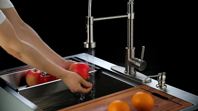 SAPEur オールインワン　68250212N03S 33 Undermount Workstation Double Stainless Steel Kitchen