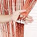 AYE 3 Pack Foil Curtains Metallic Fringe Curtains Rose Gold Shimmer Curtain for Party Decorations-Sold Store