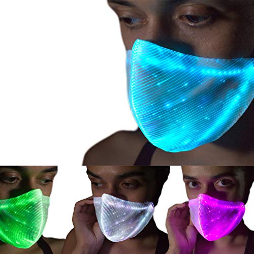 LED Face Mask Light Up Face Cover A Unique Glow in The Dark Dust Mask 7