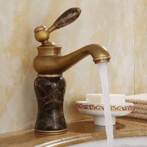 Kupfer Im Europaischen Stil Waschen Des Gesichts Heisses Und Kaltes Badezimmer Gold Edelsteine Einloch Waschbecken Mischbatterien Amazon De Baumarkt