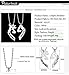 4EAELove Elk Necklace Heart Couple Pendant Matching Deer Head Promise Gift Engraved Her Buck His Doe For Lover Christmas Valentine's Day Alloy