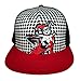 DC Comics Men's Harley Quinn Sublimated Patch Flat Brim Snap Back, Black/White, One Size