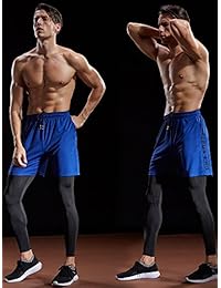 Neleus pantalones para hombre ligeros de entrenamiento atléticos pantalones cortos con bolsillos