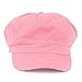 Women's Lightweight 100% Cotton Soft Fit Newsboy Cap with Elastic Back - Pink