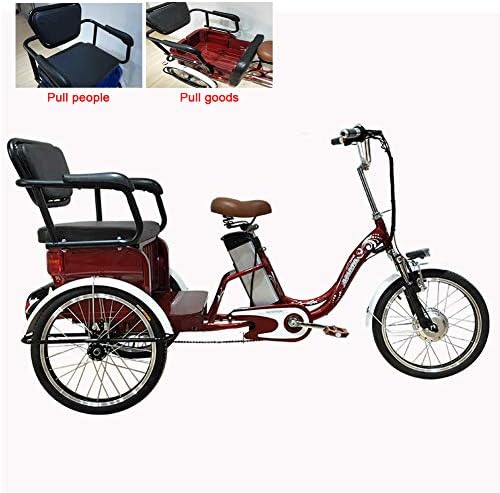 電気三輪車 ペダル三輪車パワーバイクダブルシート 大型収納バスケット プルピープル プルグッズデュアル