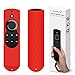 Case for Fire TV and Fire TV Stick Voice Remote 5.9inch, Akwox Light Weight [Anti Slip] Shock Proof Silicone Remote Case Cover with Lanyard (Rose Red)