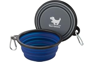REST-EAZZZY Collapsible Dog Bowls for Travel, 2-Pack Dog Portable Water Bowl for Dogs Cats Pet Foldable Feeding Watering Dish for Traveling Camping Walking with 2 Carabiners, BPA Free