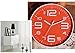 Indoor Big 3D Number Quartz Silent Non Ticking Wall Clock Quiet Sweep Movement Decorative Battery Operated 10 Inch Orange