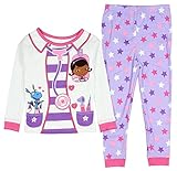 AME Sleepwear Disney Doc McStuffins Little Girls Toddler Long Sleeve Cotton Pajama Set (4T)
