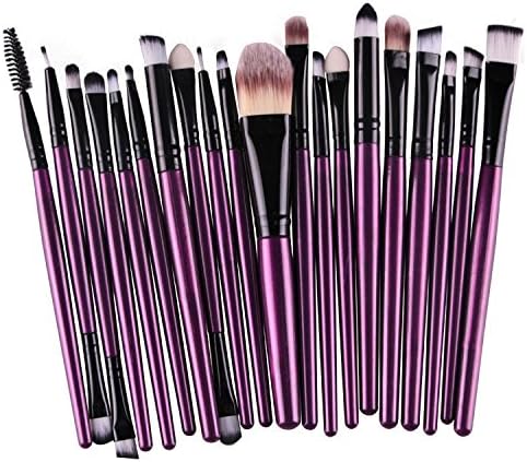 20Pcs/Sets 2017 New Eye Shadow Foundation Eyebrow Lip Brush Base Makeup Brushes Tool Perple
