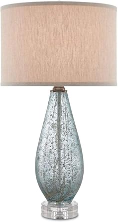 clear blue glass table lamps