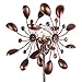 ZENY Solar Wind Spinner Multi-Color LED Lighting by Solar Powered Glass Ball with Kinetic Wind Aculptures Dual Direction Decorative Lawn Ornament Wind Mill