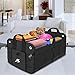 HUANZHAN Car Trunk Organizer Portable Collapsible Car Trunk Cargo Storage Organizer Carrier for Car SUV/Truck/Van Compartments Trunk Organizer(Black)