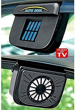 Nirvisha Solar Power Car Auto Cool Air Vent with Rubber Stripping -Black