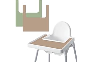 MINTLYFE High Chair Placemat for IKEA Antilop Baby High Chair, 2 Packs Stain Resistant Non-Slip Toddler Silicone High Chair Place Mats Eating Table Mat (Color 5)