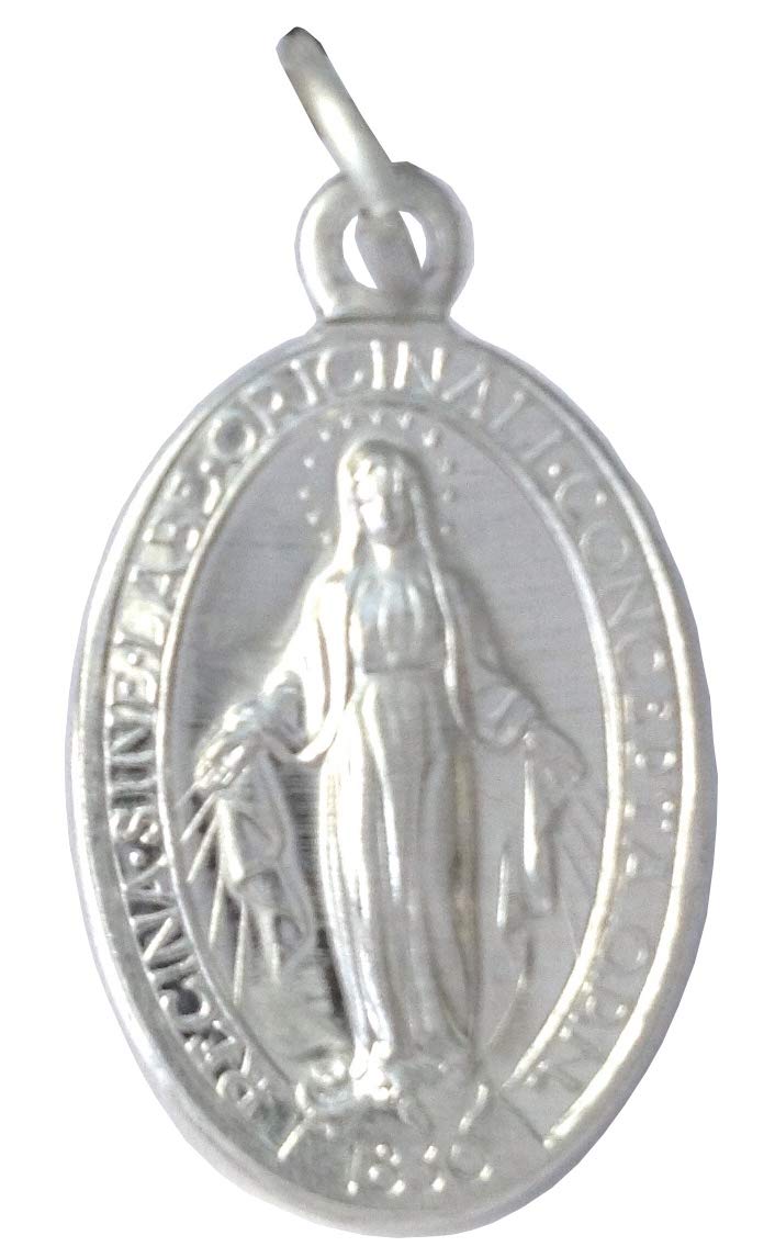 I G J LOT OF THE MIRACULOUS MEDAL - THE ORIGINAL ONE - 100 MADE IN ITALY - THE PATRON SAINTS MEDALS (Lot of 10 Medals)