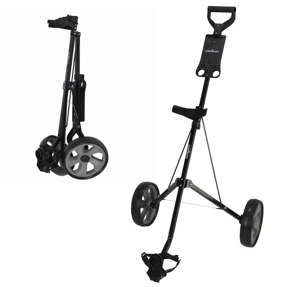Caddymatic I Trac 2 Wheel Folding Golf Pull Push Trolley Black Buy Online In Kuwait At Desertcart Com Kw Productid 58255092