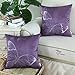 CaliTime Cushion Cover Throw Pillow Case Shell Faux Silk Vivid Butterfly Embroidered 18 X 18 Inches Purple