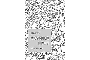 Small Password Book Alphabetical: 4x6 Mini Login Notebook Organizer with Tabs | White Smart Design