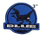 Jurassic World BLUE Raptor Dinosaurs Movie Park Logo Extinct Fossil Embroidered Sew/Iron-on Badge Patches Appliques Application