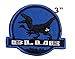 Jurassic World BLUE Raptor Dinosaurs Movie Park Logo Extinct Fossil Embroidered Sew/Iron-on Badge Patches Appliques Application