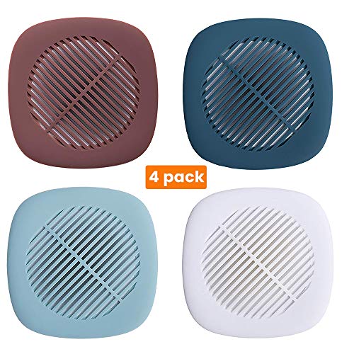 Budding Joy Hair Catcher Shower Drain Hair Traps Drain Stopper Cover Bathroom Sink Strainer Soft Silicone Easy to Install and Clean for Bathroom Bathtub and Kitchen 4 Pack - Thumbnail 7