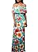 Happy Sailed Women's Off-the-Shoulder Floral Sleeve Short Gown Dress, 61189-4 Print, Medium