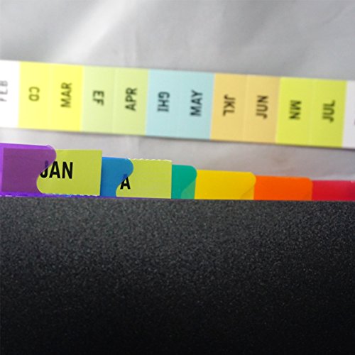 24 Pockets Expanding File Folder Letter Size with Colored Tab and 120 Sticky Note for Business, Office, Study