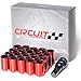 Circuit Performance Tuner Key Acorn Lug Nuts Red 12x1.25 Forged Steel (20pc + Tool)