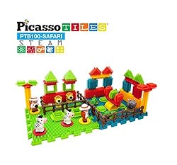PicassoTiles PTB100 100pcs Bristle Lock 3D Building