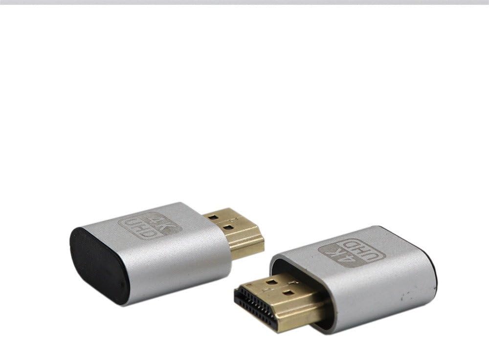 HDMI Virtual Display Adapter, VGA HDMI 1.4 DDC EDID Dummy Plug Display Emulator, Electronic Gadgets -> HDMI Cable Argent;
